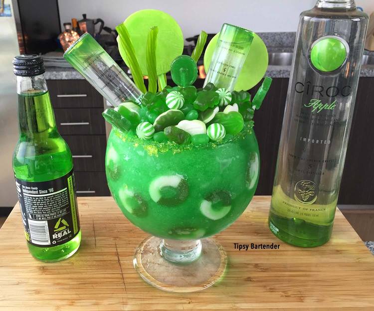 Apple Ciroc Candy Bowl Cocktail