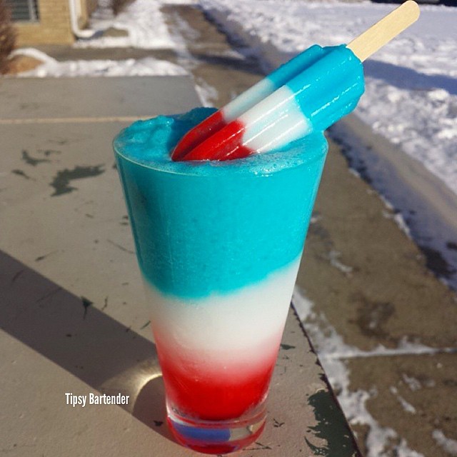Spiked Bomb Pop Cocktail