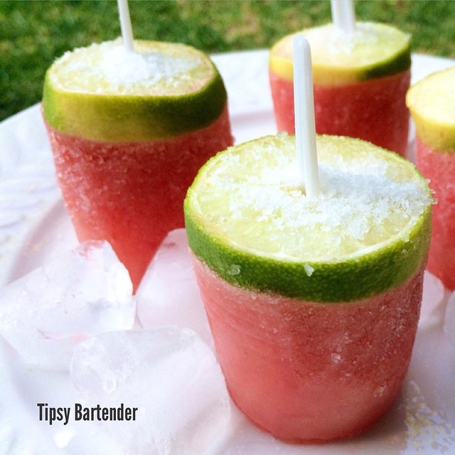 Watermelon Margarita Popsicle's