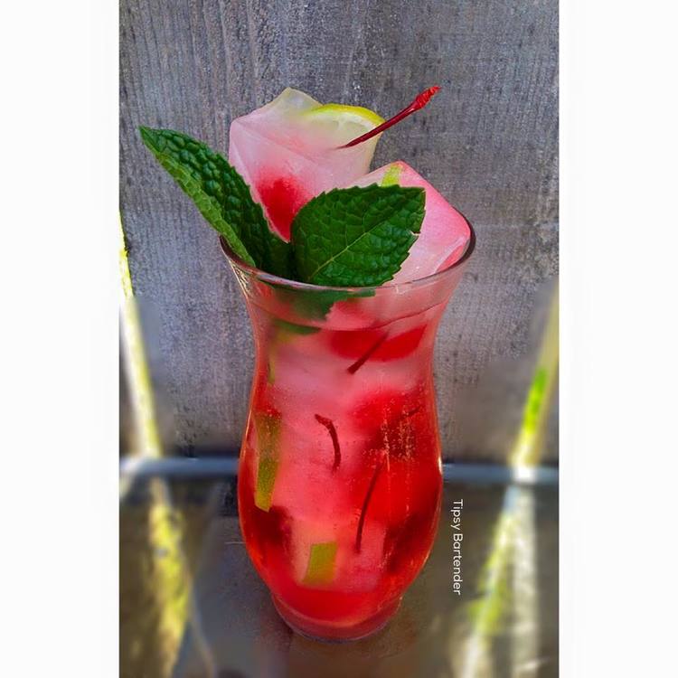 Cherry Lime Seltzer Cocktail