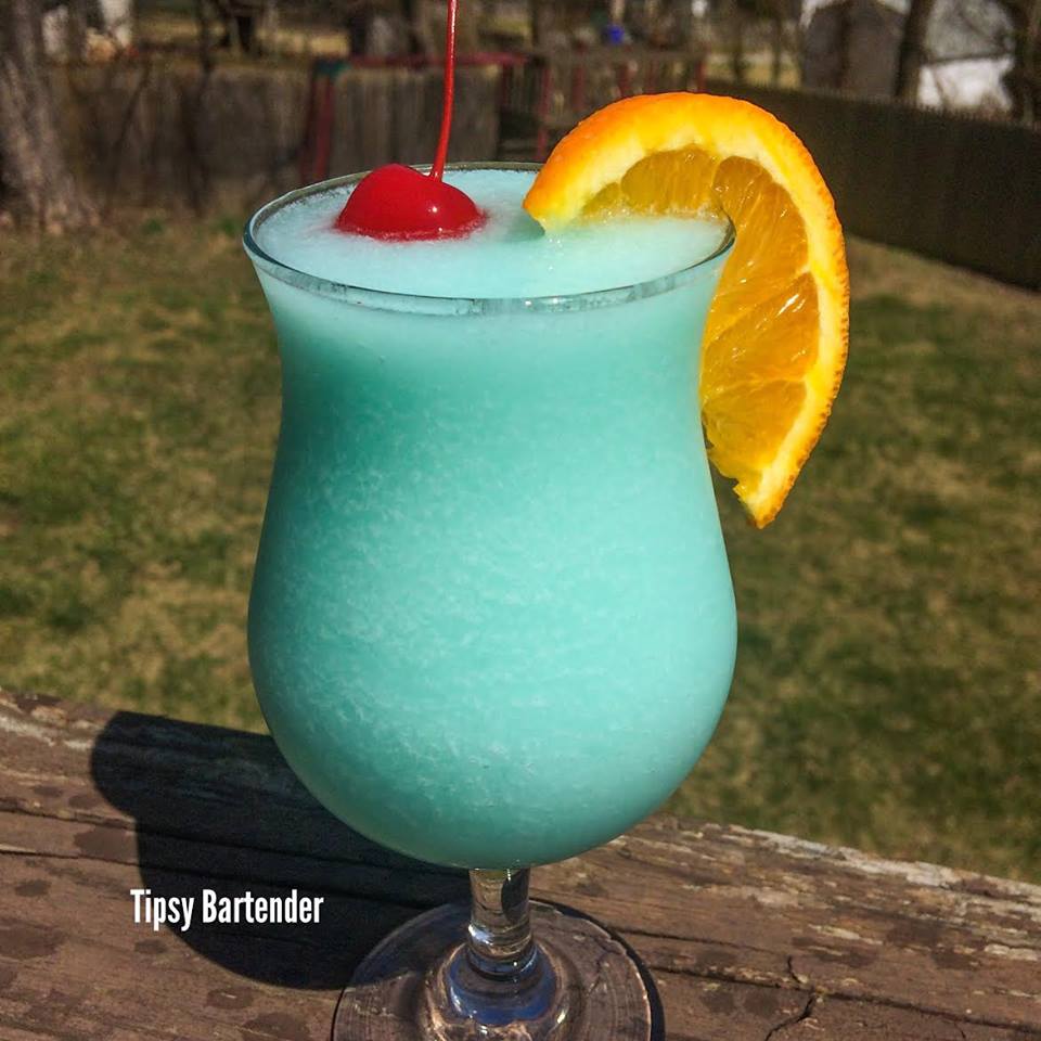 Frozen Blue Hawaiian Cocktail