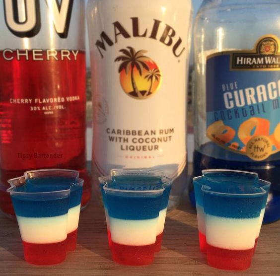 4th of July All American Jello Shots