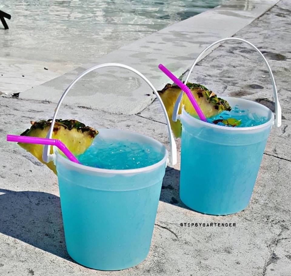 Electric Poolside Punch Cocktail