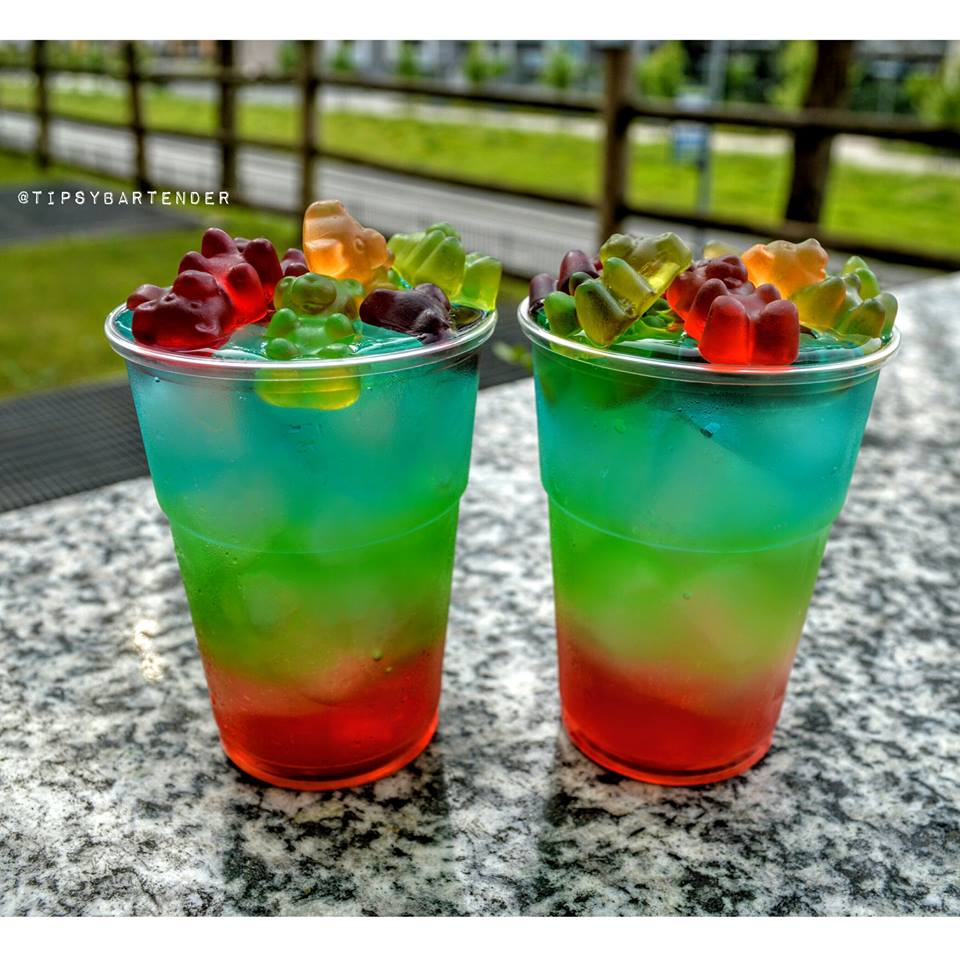 Rainbow Gummy Bear Blast Cocktail