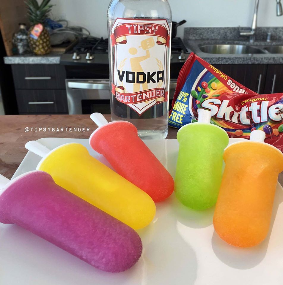 Skittles Vodka Popsicles