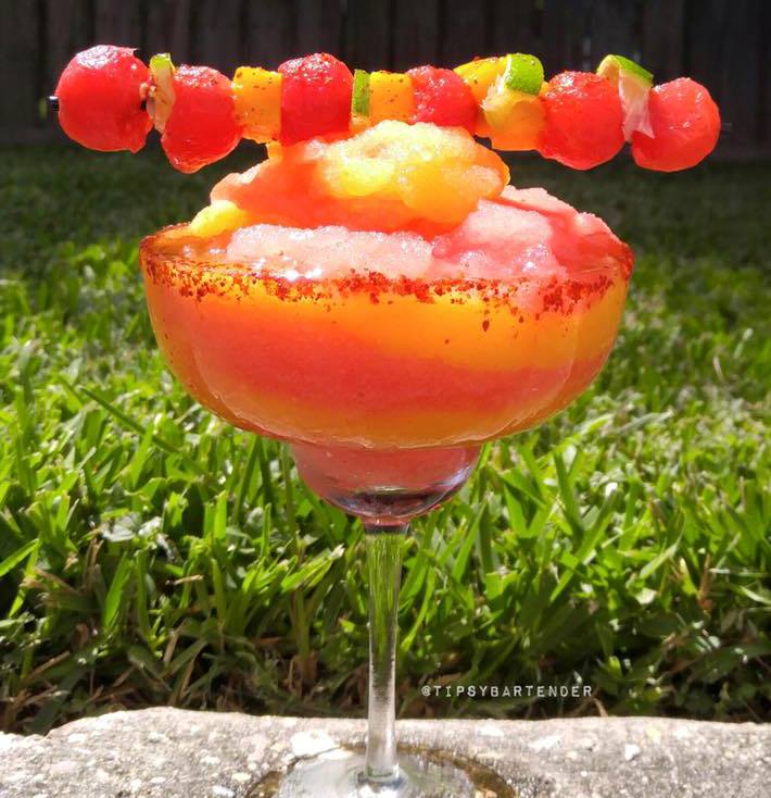 Watermelon Mango Margarita Kabob