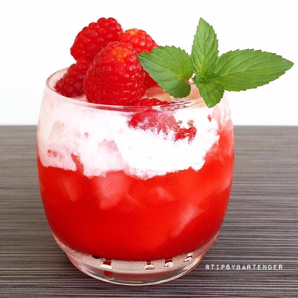 Raspberry Honey Whiskey Cocktail