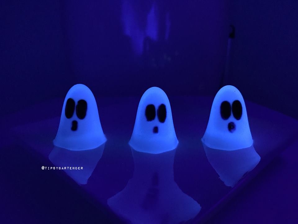 Glow in the Dark Ghost Jello Shots